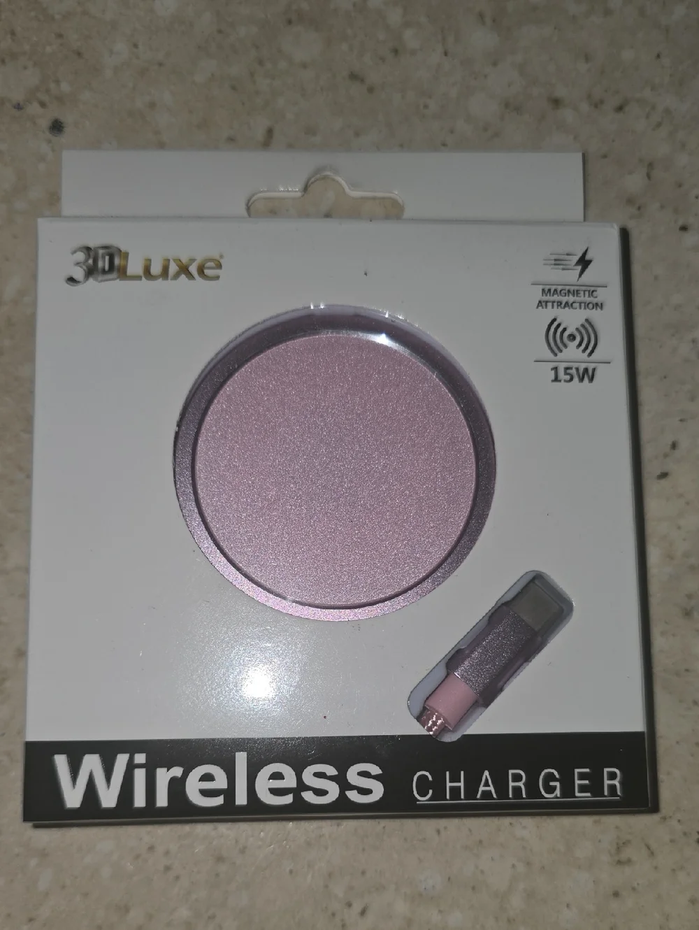 3D Luxe MagSafe Wireless Charging Pad, 3', Pink (C-WIRELESS-PINK) NIB